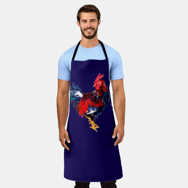 male gallinaceous ,rooster apron (Worn)