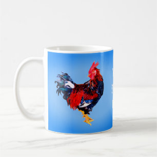 male gallinaceous ,rooster Personalised Coffee Mug