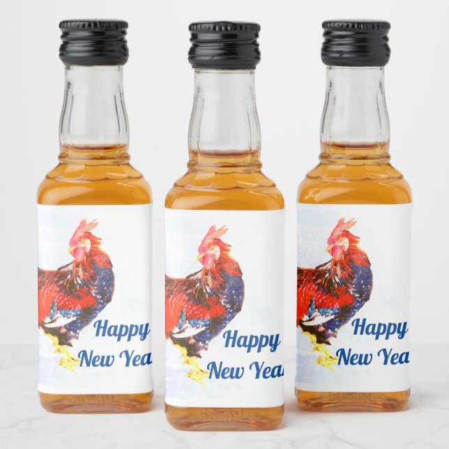 male gallinaceous ,rooster Personalised Liquor Bottle Label (Bottles)