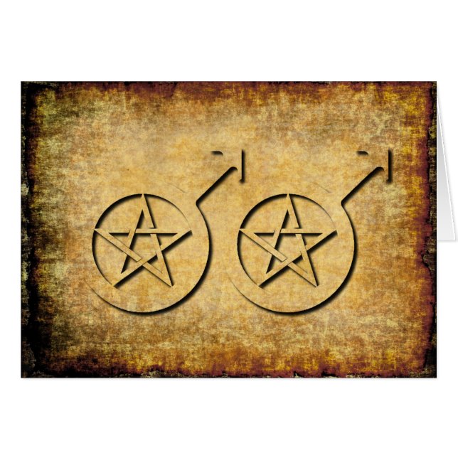 Male Gay Pagan Wedding Card (Front Horizontal)