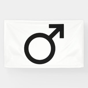 Male Gender Symbol Banner