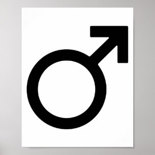 Male Gender Symbol Poster