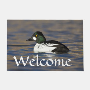 Male Goldeneye duck Doormat