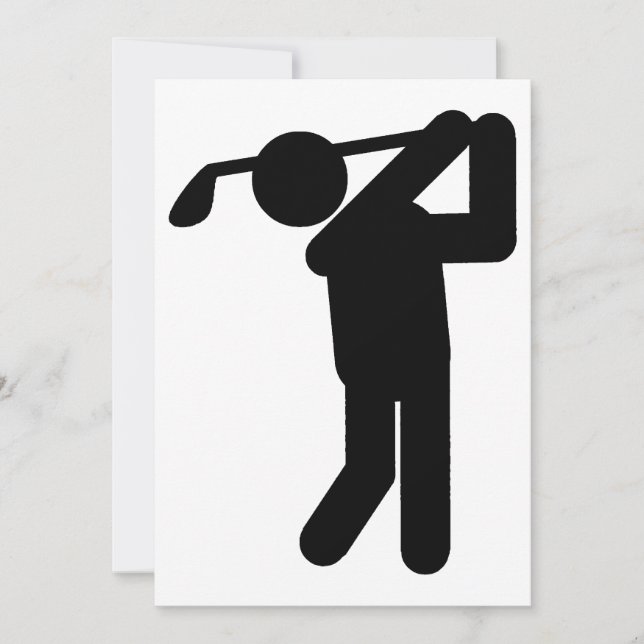 Male Golfer - Golf Symbol Invitation (Front)