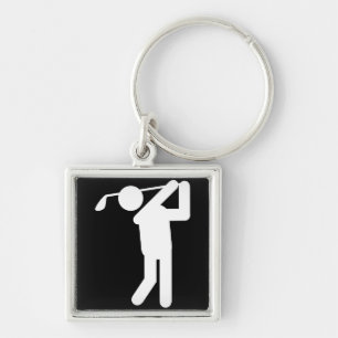 Male Golfer - Golfing Man Key Ring