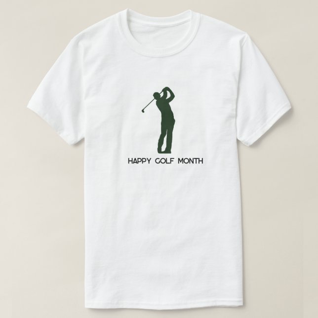 Male Golfer Silhouette T-shirt (Design Front)
