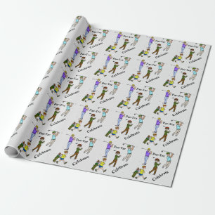 Male Golfers Par-Tee Wrapping Paper