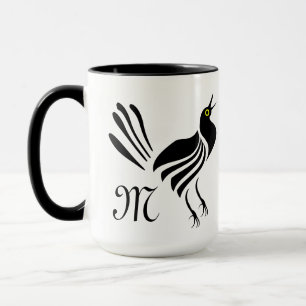 Male Grackle Black Bird Mug