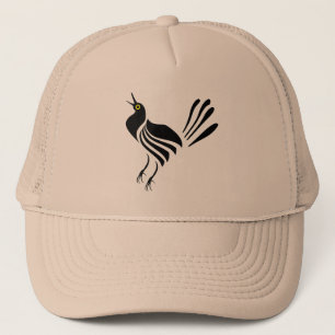 Male Grackle Black Bird Trucker Hat