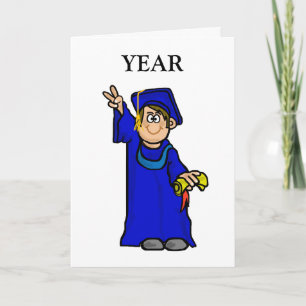 Male Graduate - Customise Year Greeting Card V
