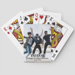 Male Guy Friend Custom Photo Gift Playing Cards