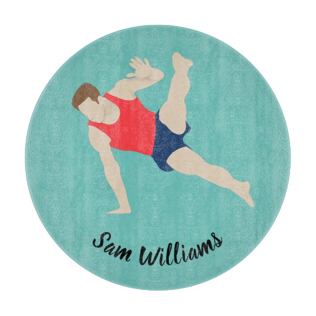 Male Gymnast Cutting Board (Front)