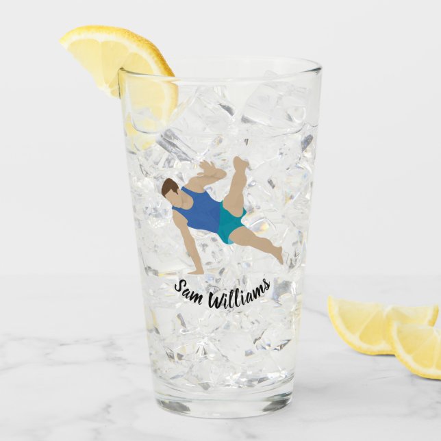 Male Gymnast Glass (Front Ice)