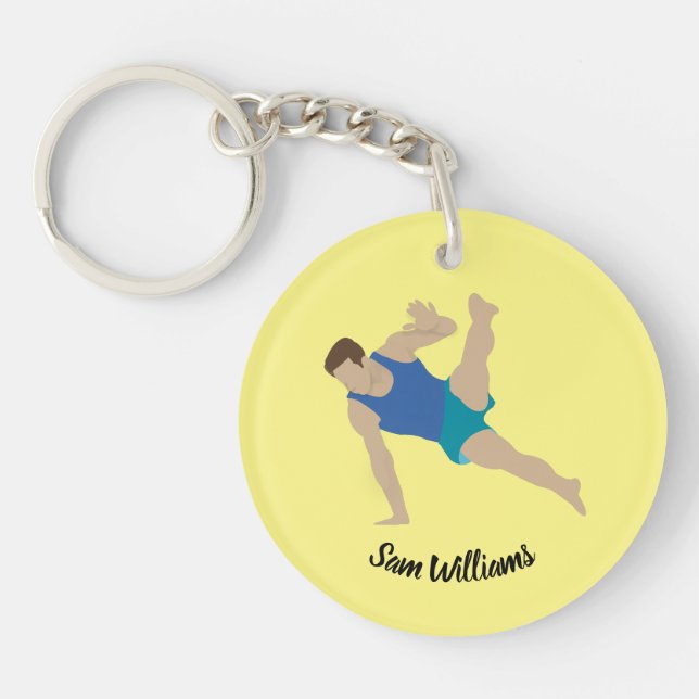 Male Gymnast Key Ring (Front)