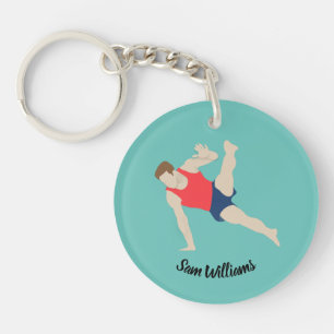Male Gymnast Key Ring