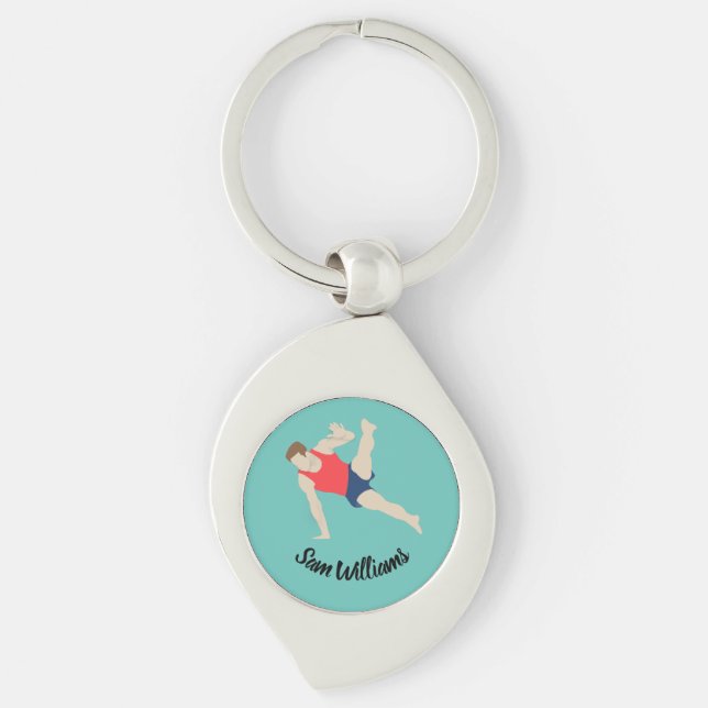Male Gymnast Key Ring (Front)