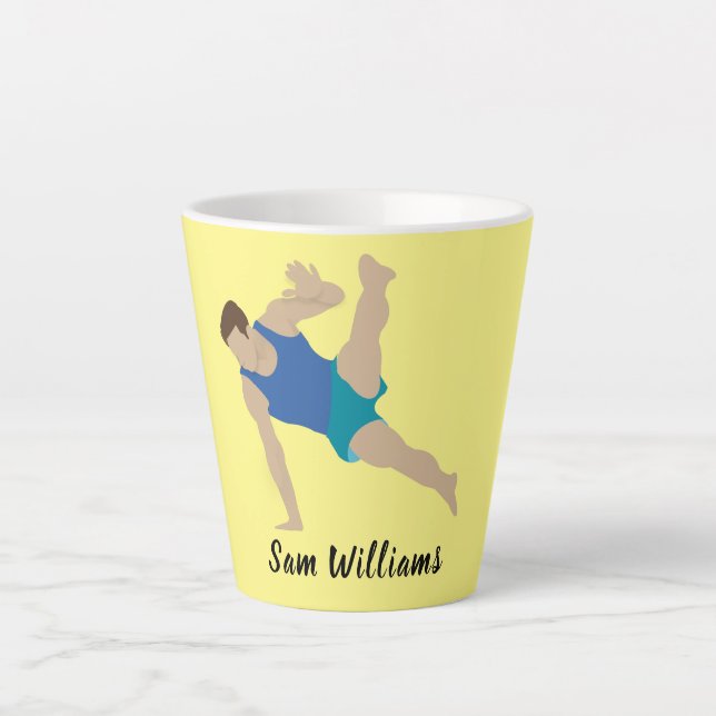Male Gymnast Latte Mug (Front)