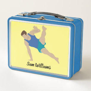 Male Gymnast Metal Lunch Box