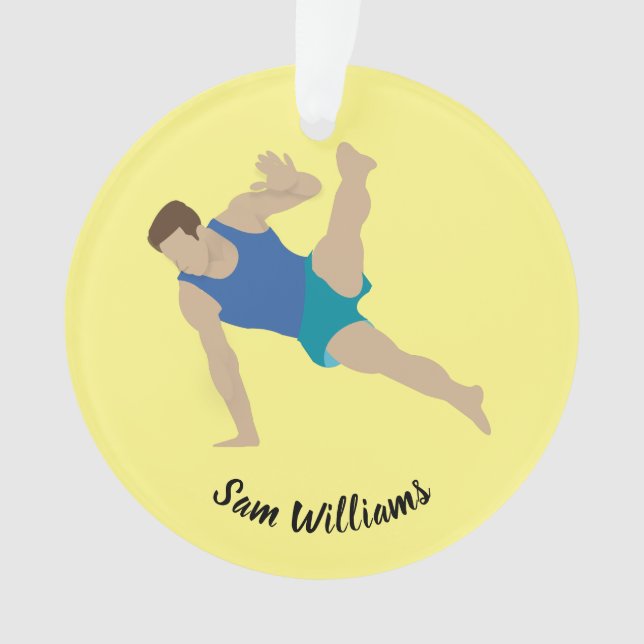Male Gymnast Ornament (Front)