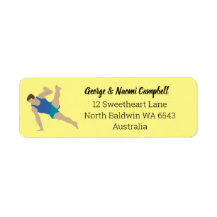 Male Gymnast Return Address Label