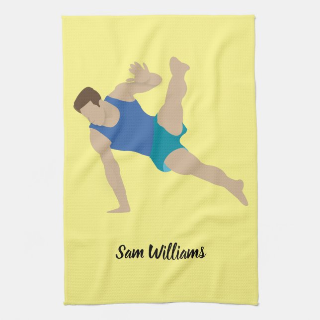 Male Gymnast Tea Towel (Vertical)