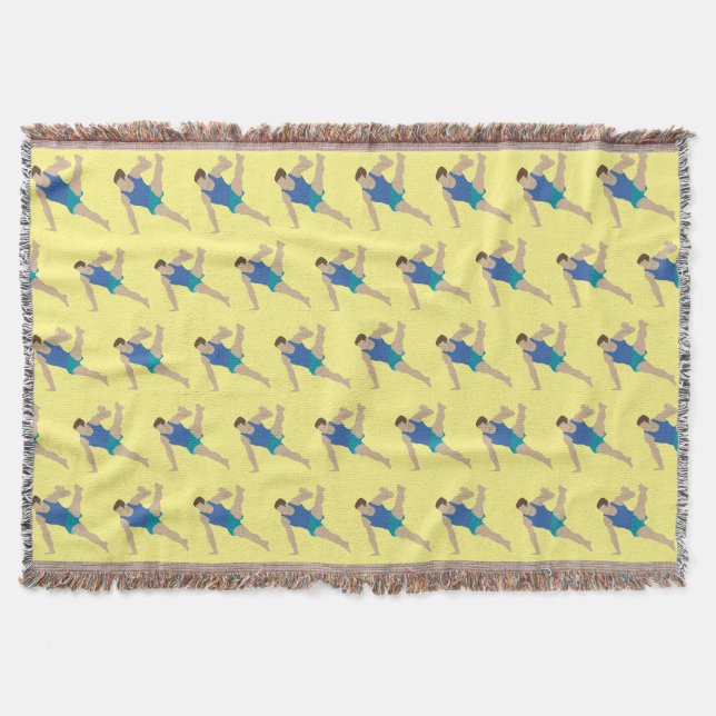 Male Gymnast Throw Blanket (Front)