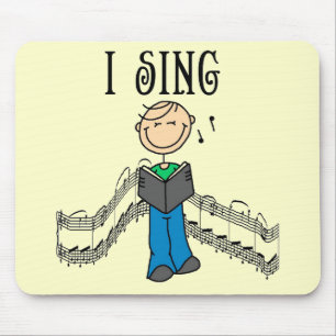 Male I Sing T-shirts and Gifts Mouse Pad