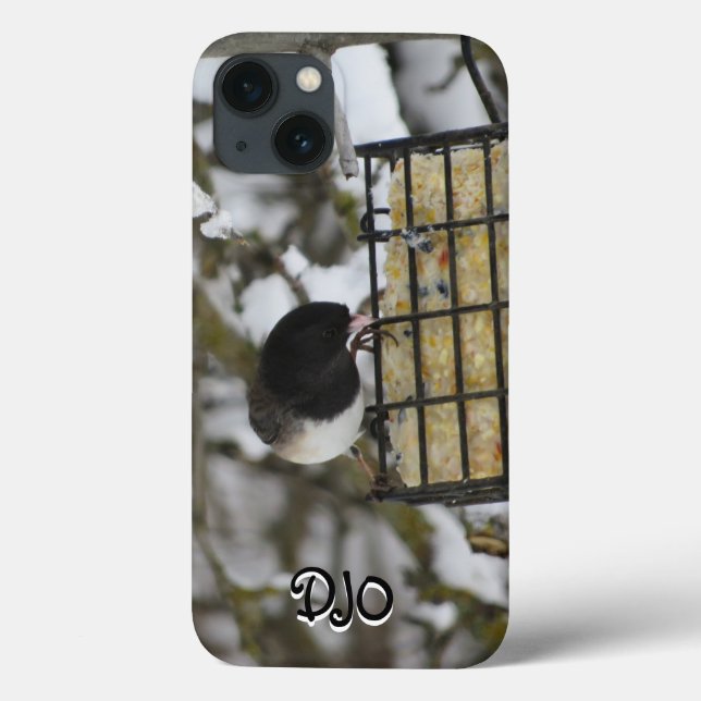 Male Junko on Snowy Feeder Case-Mate iPhone Case (Back)