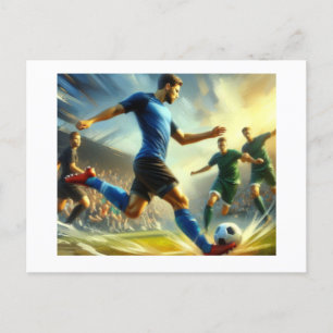Male Kicking the Soccer Ball, Postcard