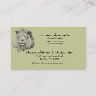 Male Lion Business Card