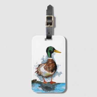 Male Mallard Duck Luggage Tag