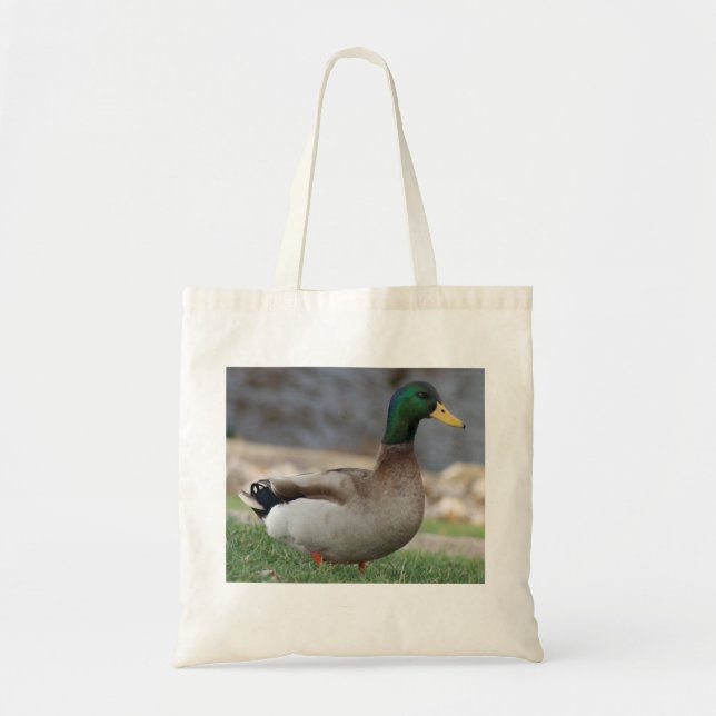 Male Mallard Duck Tote Bag (Front)