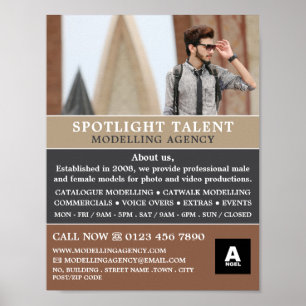 Male Model, Modeling Agency, Model Agent Poster