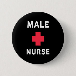 Male Nurse 6 Cm Round Badge