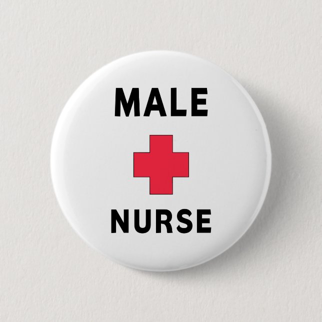 Male Nurse 6 Cm Round Badge (Front)