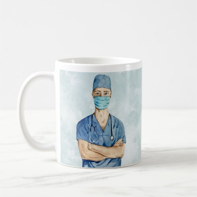 Male Nurse  Personalised  Coffee Mug (Left)