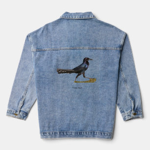 Male of Boat-tailed Grackle photography Denim Jacket