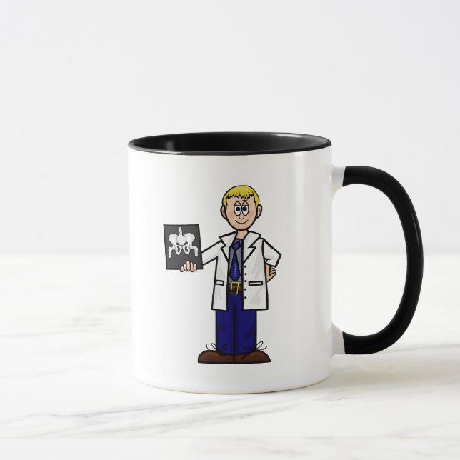 Male Orthopaedic Doctor with Hip X-Ray Mug (Right)