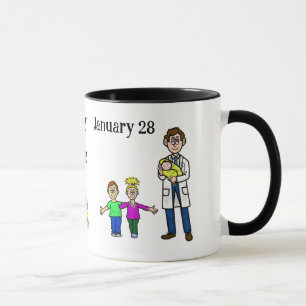 Male Paediatrician Day Mug with Name