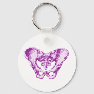 Male Pelvis Purple Key Ring