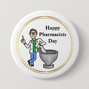 Male Pharmacist Day Button