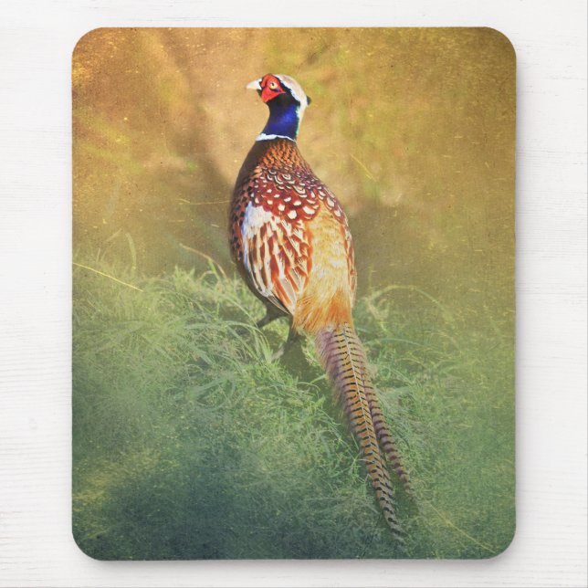 Male Pheasant Mouse Mat (Front)