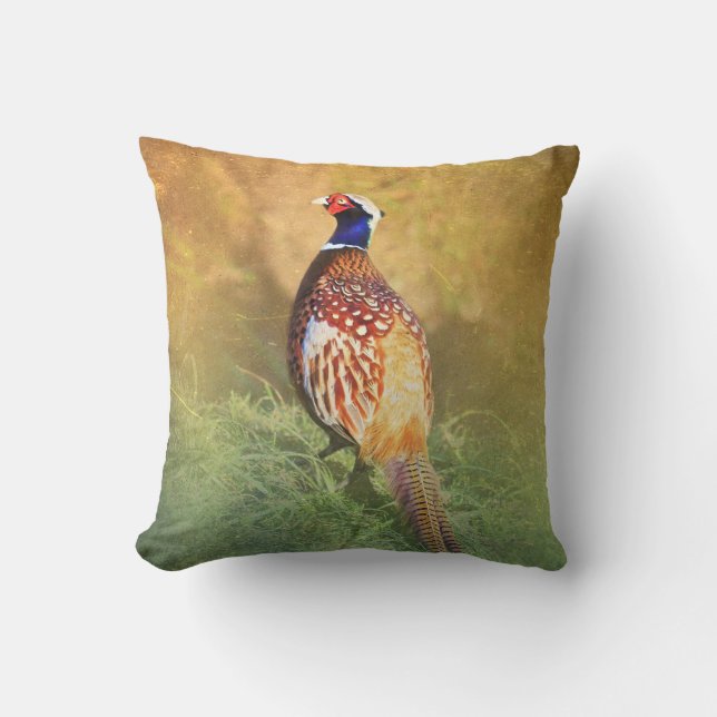 Male Pheasant Pillow (Front)
