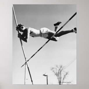 Male Pole Vaulter Poster
