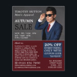 Male Pose, Men's Clothing Store Advertising Flyer<br><div class="desc">Male Pose,  Men's Clothing Store Advertising Flyers By The Business Card Store.</div>