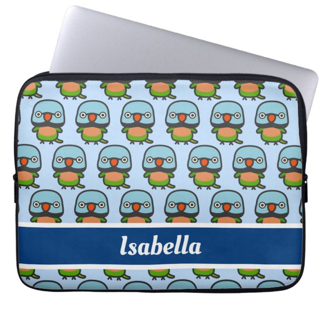 male Red-breasted parakeet Laptop Sleeve (Front)