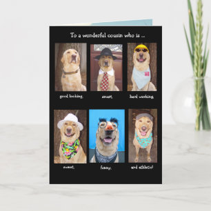 Male Relative Funny Dogs Birthday Card