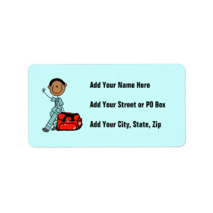 Male Respiratory Therapist or EMT Label