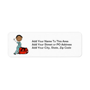 Male Respiratory Therapist or EMT Return Address Label