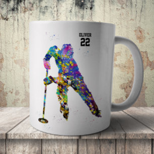 Male Ringette Player Coffee Mug